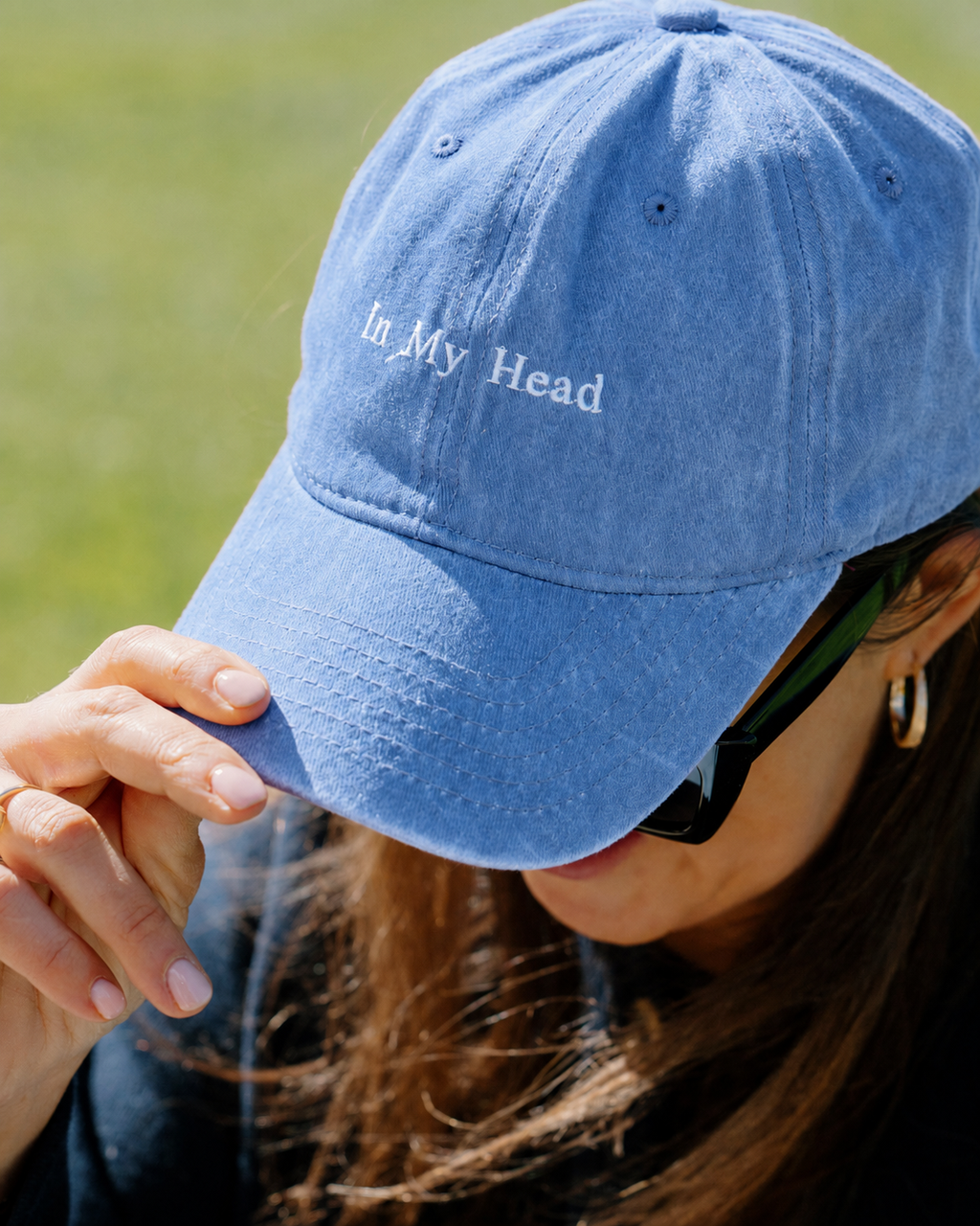 PRE-ORDER - Light Blue 'In My Head' Embroidered Baseball Cap