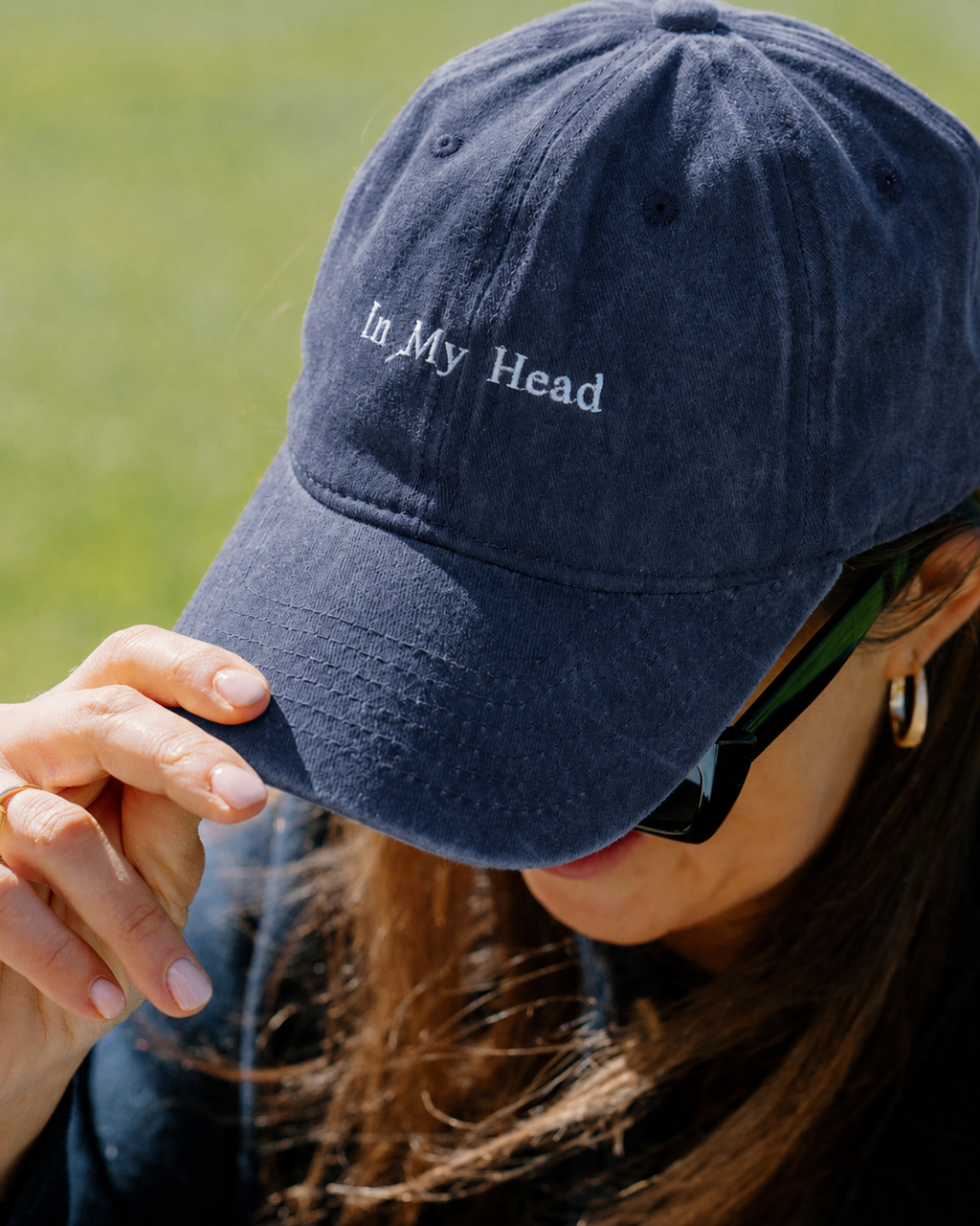 PRE-ORDER - Navy 'In My Head' Embroidered Baseball Cap