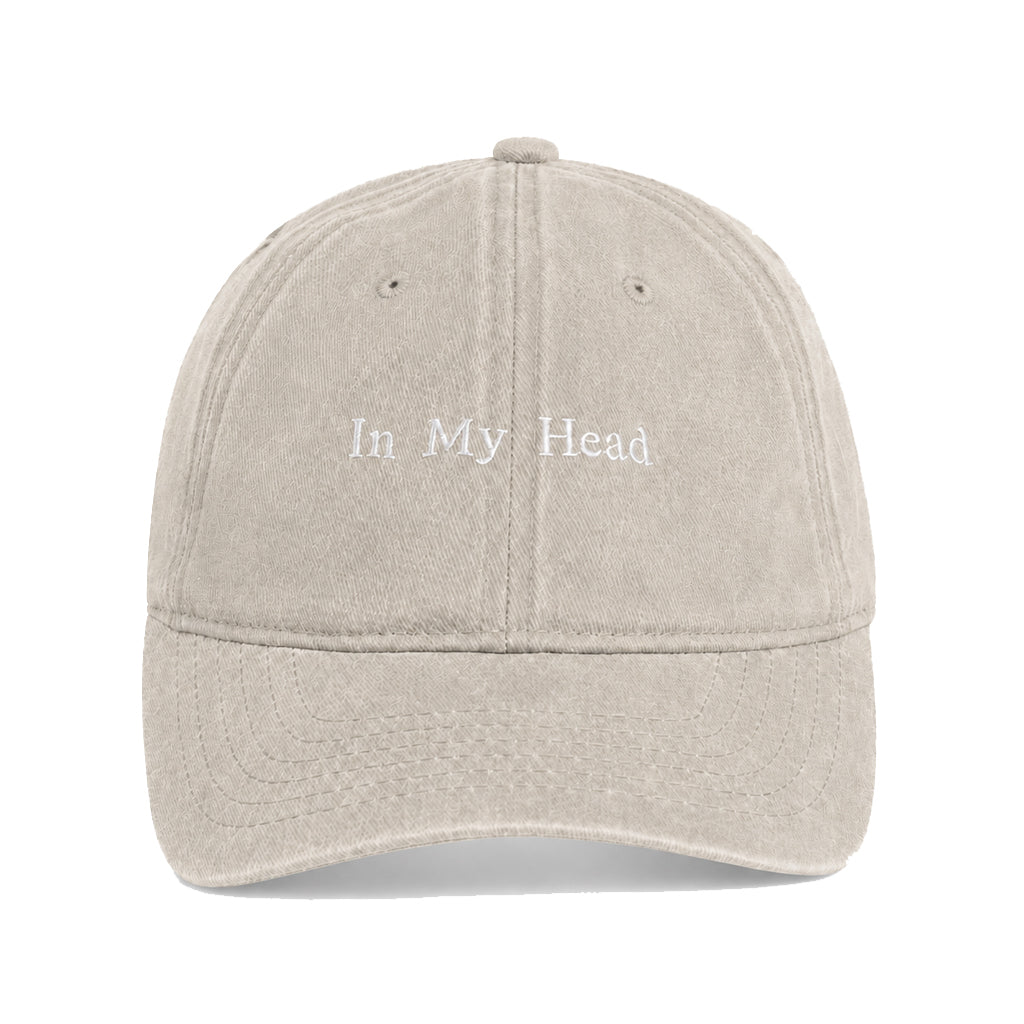 PRE-ORDER - Cream 'In My Head' Embroidered Baseball Cap