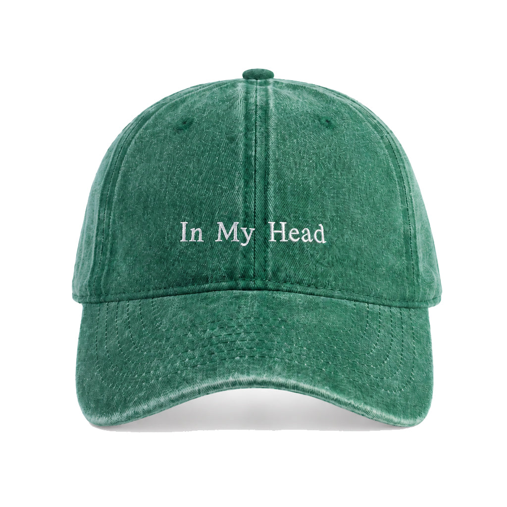 PRE-ORDER - Green 'In My Head' Embroidered Baseball Cap