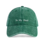PRE-ORDER - Green 'In My Head' Embroidered Baseball Cap