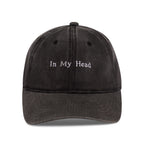 Black 'In My Head' Embroidered Baseball Cap