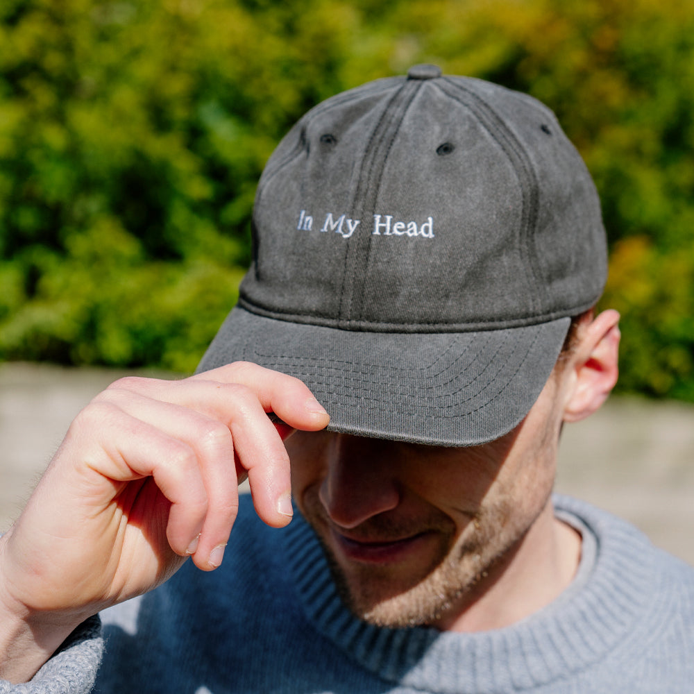 Black 'In My Head' Embroidered Baseball Cap