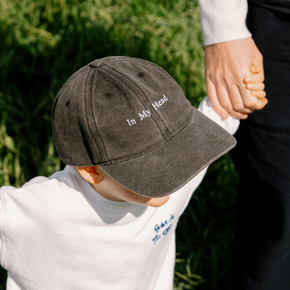 Black 'In My Head' Embroidered Baseball Cap